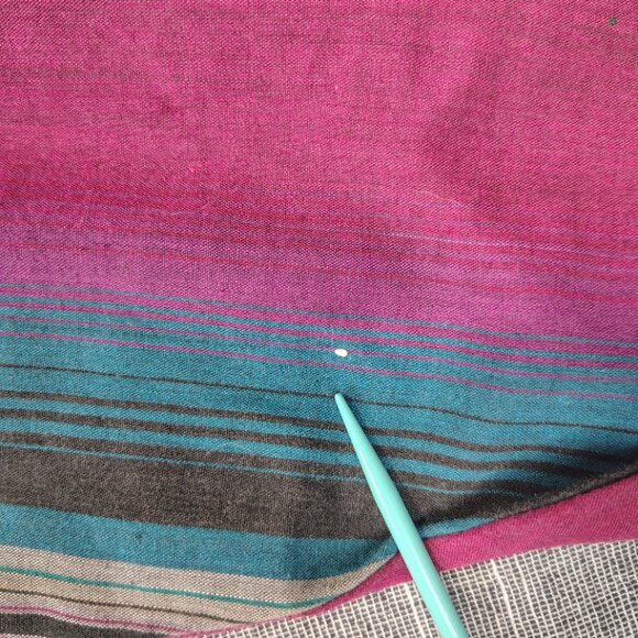 VINTAGE Wrangler Shirt Size XL 17.5x35 Pearl Snap Western Striped Long Sleeve - Picture 6 of 12